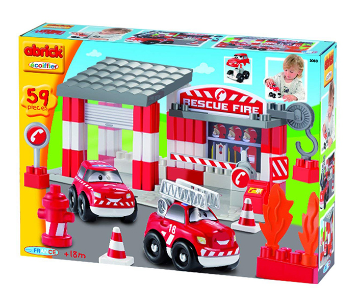 ECOIFFIER 3080 59 Pieces Abrick Fast Car Fire Station - Zoom Image 2