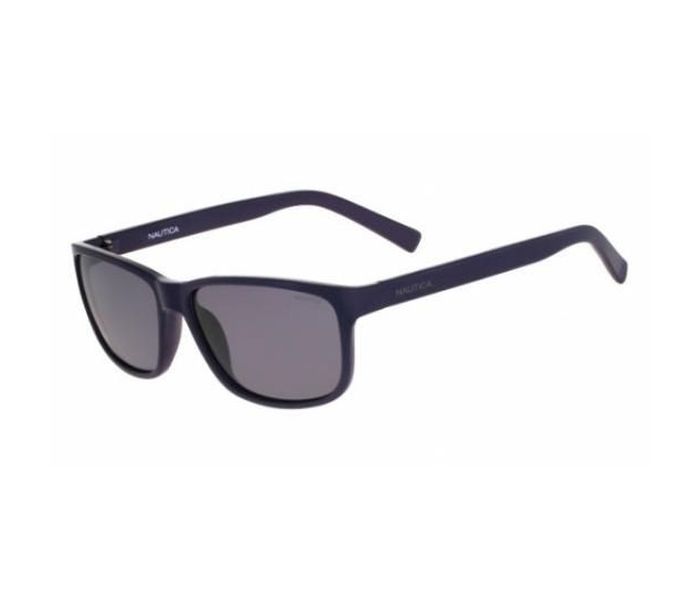 Nautica N3611SP 414 Rectangular Black Frame & Black Mirrored Sunglasses for Unisex - Zoom Image