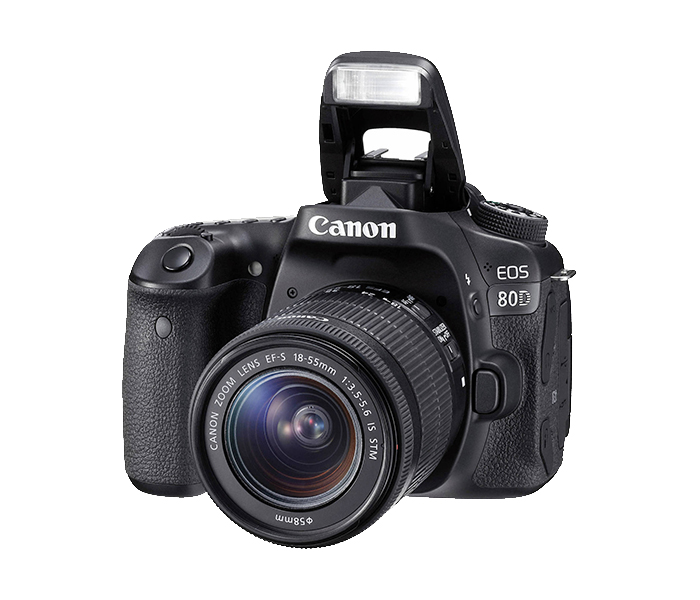 Canon EOS 80D 24.2 MP DSLR Camera with 18-55mm STM Lens - Black - Zoom Image 2