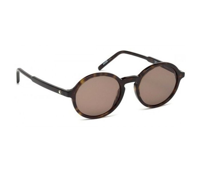 Mont Blanc MB 601S 52J Rectangle Havana Frame & Brown Gradient Mirrored Sunglasses for Women - Zoom Image