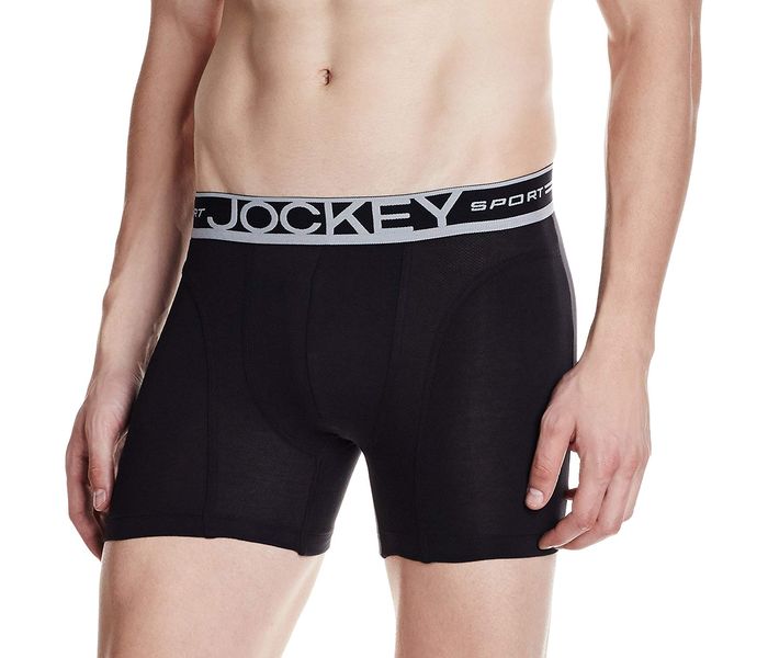 Jockey SP08-0105 Sport Performance Boxer Brief, Black/S - Zoom Image