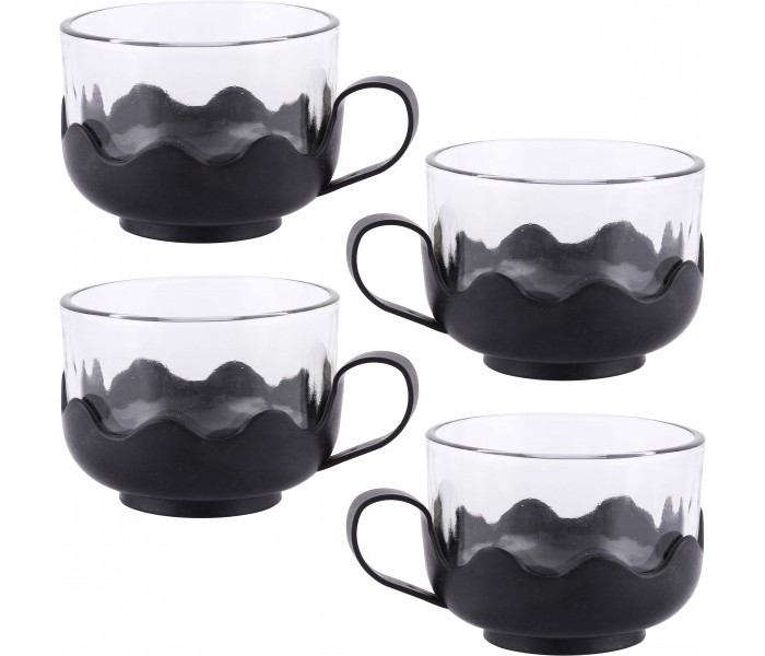 Okko OK23124 5 in 1 Glass Tea Kettle Set Black and Clear - Zoom Image 2