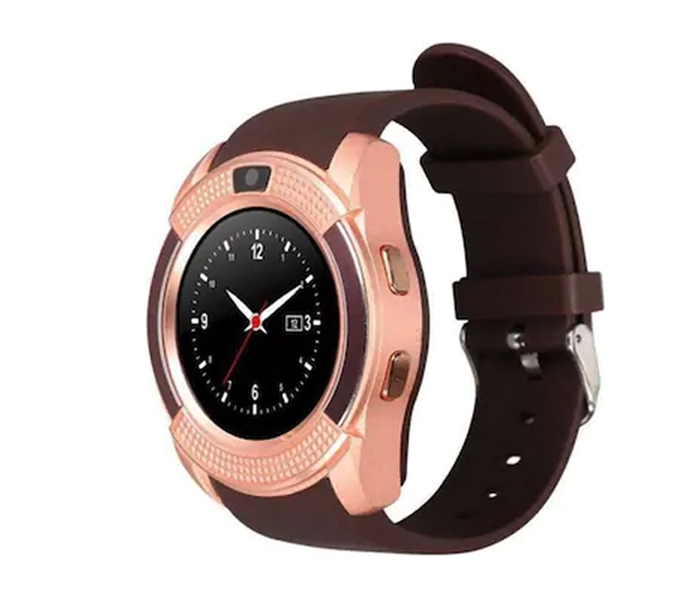 Bingo V8 Bluetooth Smart Watch With Sim And Camera - Brown - Zoom Image 3