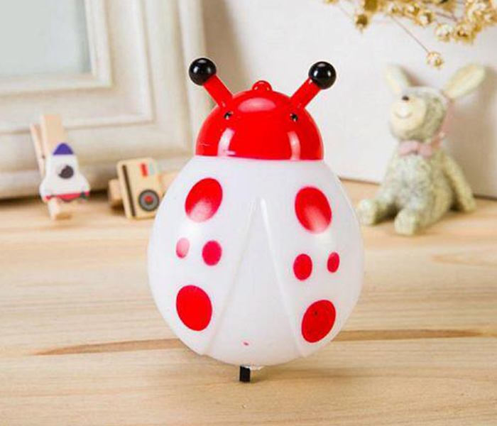 Zen New Fashionable Multi Colour Ladybug Design LED Night Lamp - Red - Zoom Image