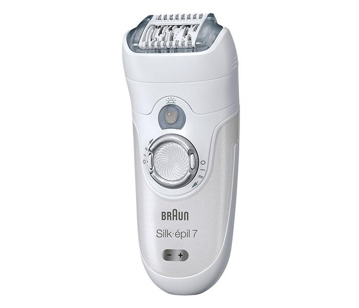 Braun SE 7561 Silkepil Wet & Dry Cordless Epilator - White & Silver - Zoom Image 1