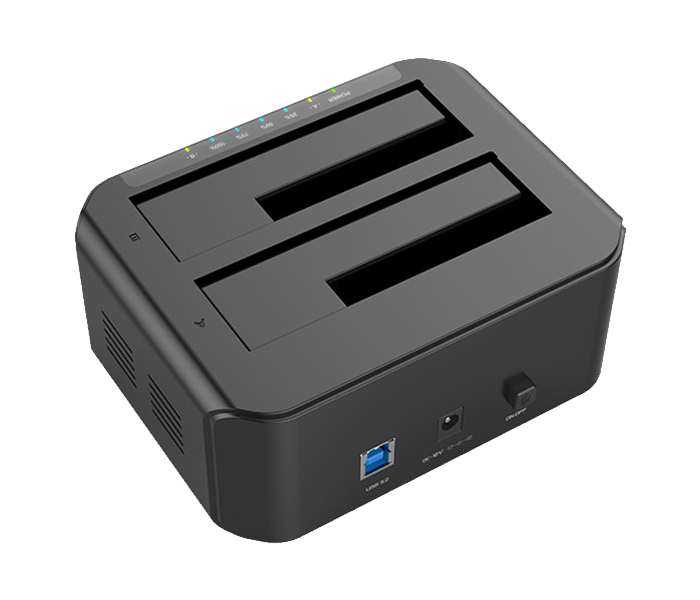 Unitek Y-3032 USB3.0 to SATA6G Dual Bay 2.5 & 3.5-inch Hard Disk Docking Station - Black - Zoom Image 2