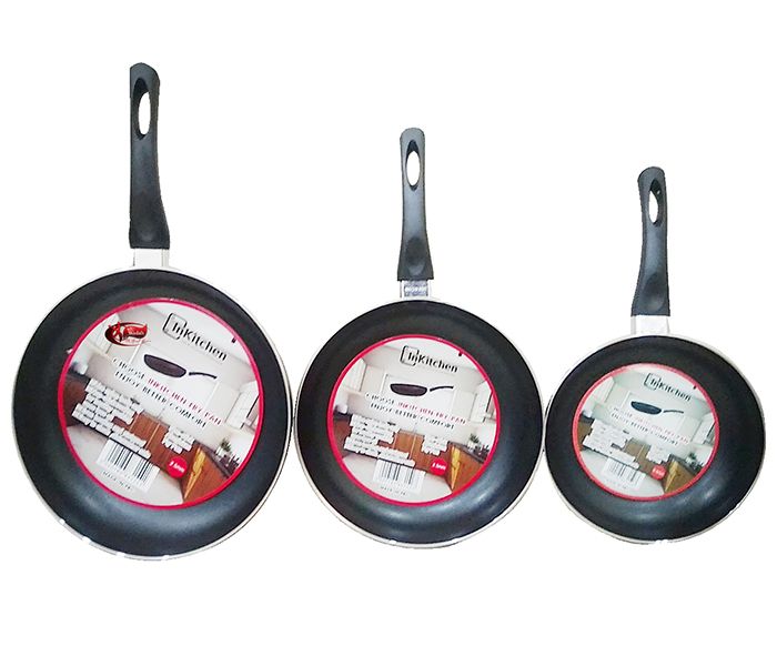 WTC 8200 3 Piece Non Stick Fry Pan Set Black - Zoom Image 1