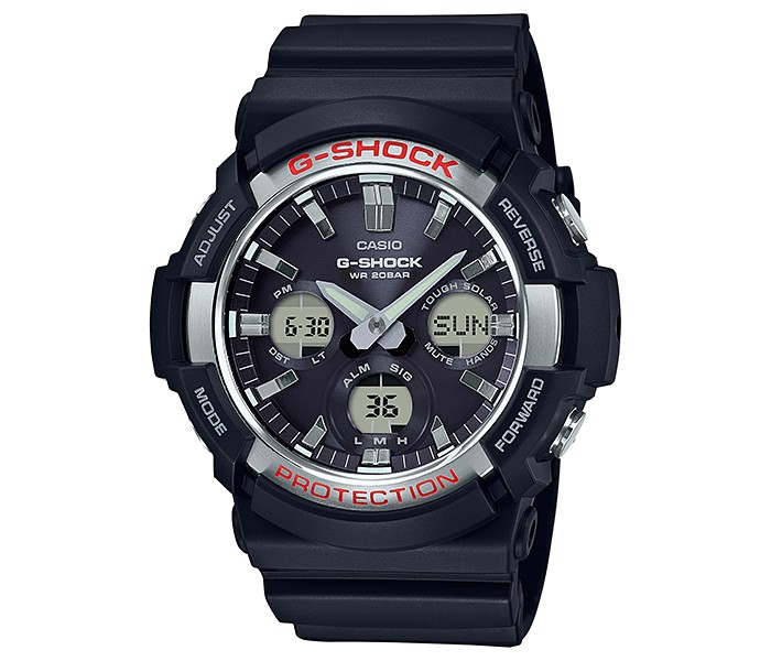 Casio G Shock GAS100-1ADR Mens Analog and Digital Watch Black - Zoom Image