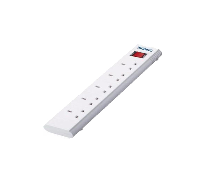 iSonic IX 215 5 Way Extension Socket - White - Zoom Image