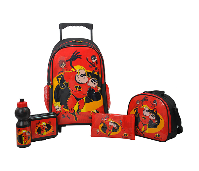 Incredibles INPP080001-18 18-inch Pure Potential Promotion Trolley Bag with School Set, Red - Zoom Image 1