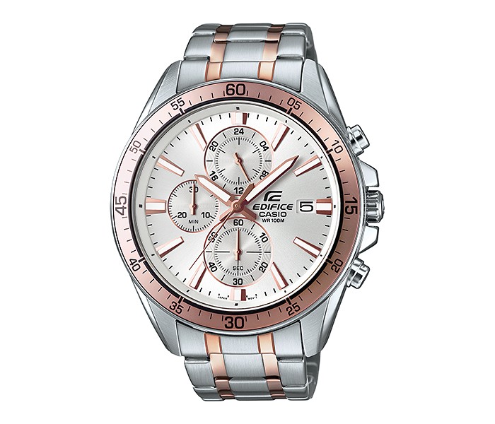 Casio Edifice EFR-546SG-7AVUDF Mens Analog Watch Silver and Rosegold - Zoom Image