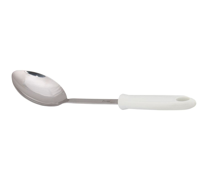 Prestige PR54402 Stainless Steel Head Basic Solid Spoon, Silver & White - Zoom Image 1