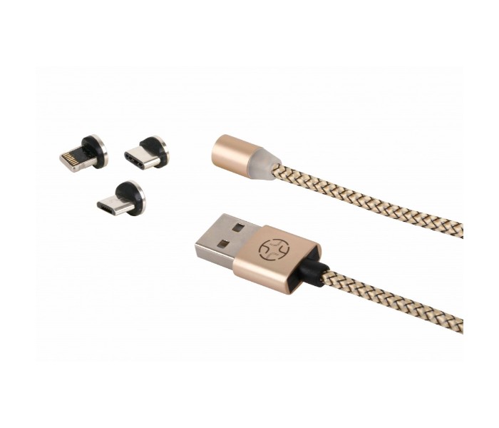 3 in 1 magnetic charging adapter charging cable for Android and iOS 31441 Gold - Zoom Image 3