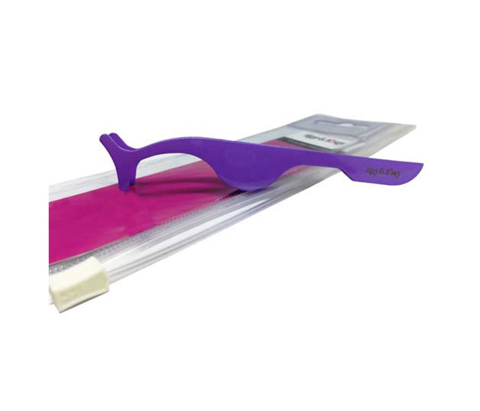 Tips & Toes TT-036PL Stainless Steel Eyelash Tweezers - Purple - Zoom Image 2