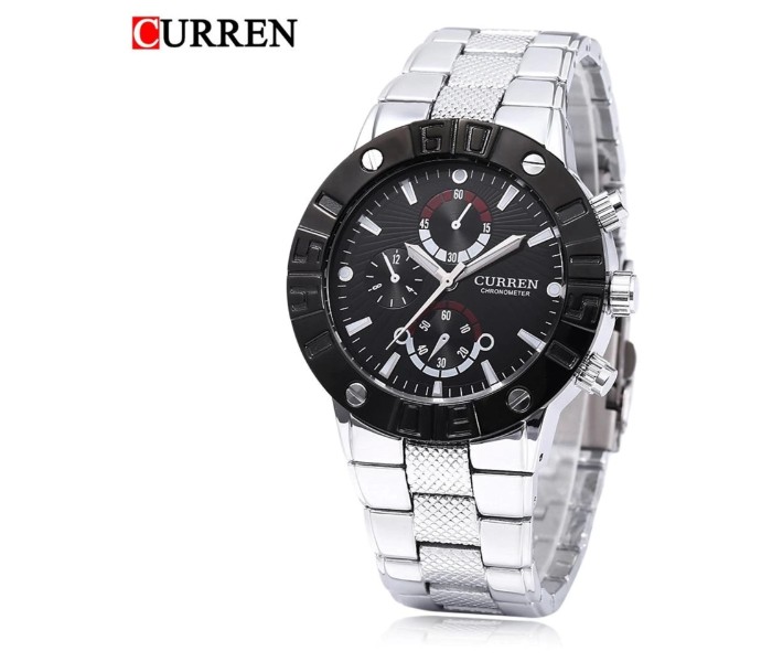 Curren Men's Luminous Analog Watch 8006 Black - Zoom Image