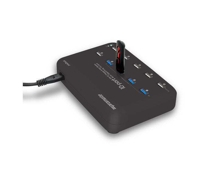 Promate ProDock.UK 12000mAh Heavy Duty Sync and Charge USB PowerStation, Black - Zoom Image 2