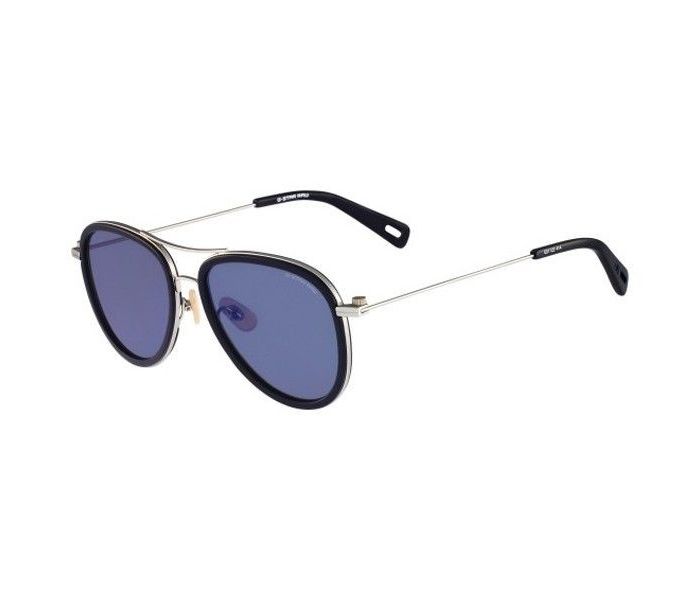 G-Star GS112S 414 Oval Blue Silver Frame & Dark Blue Violet Mirrored Sunglasses for Unisex - Zoom Image