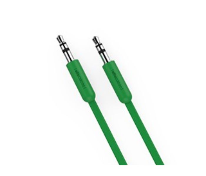 ALLOCACOC 10636GN Flat 3 M AUX Cable Green - Zoom Image