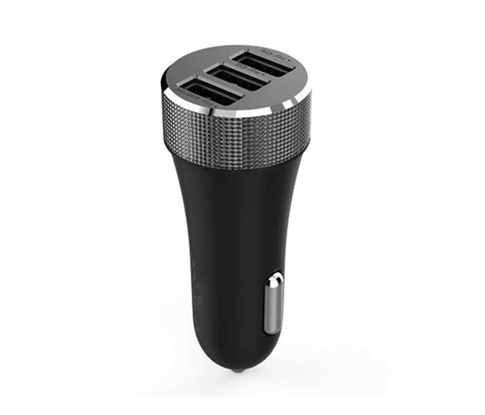 Trands TR-AD199 Universal 3 USB Port Smart Car Charger with Micro USB Cable - Black - Zoom Image 3