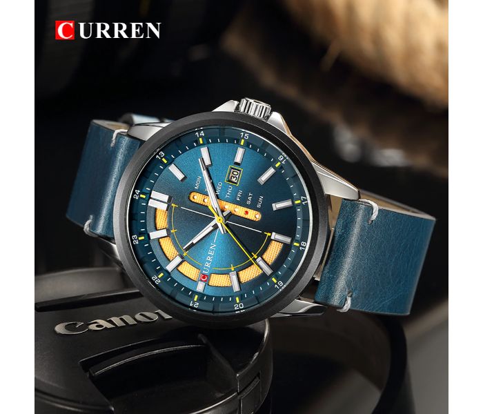 Curren 8307 Luxury Quartz Watch For Men Blue - Zoom Image 3