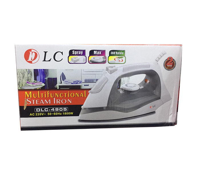 DLC 4905 1800 Watts Multifunctional Steam Iron - White & Grey - Zoom Image