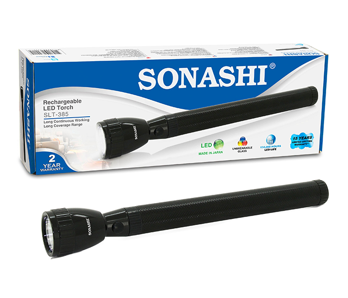 Sonashi SLT-385 Rechargeable LED Torch with 4C Battery - Black - Zoom Image 5