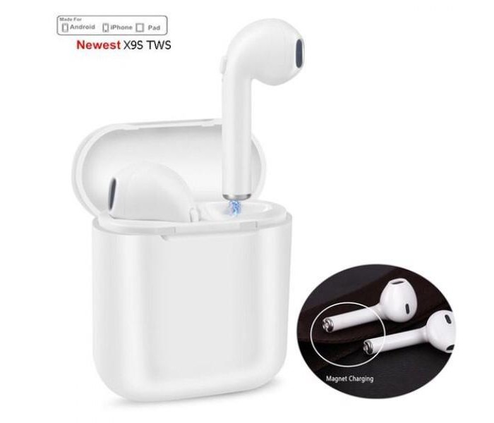 Wireless Bluetooth Headset Pair With Charging Case X9S TWS White - Zoom Image 4