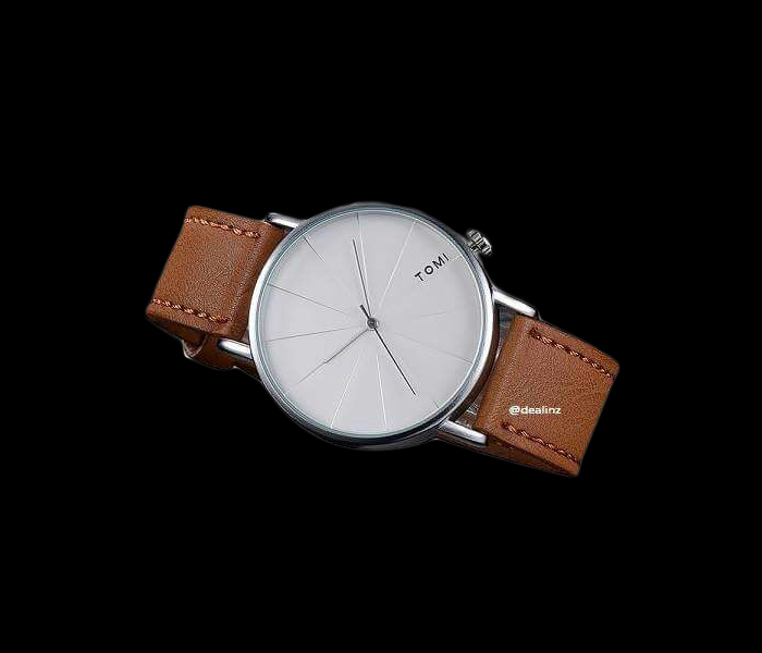 Tomi TM-0825 maglo faxes genuine quality Leather Band Wrist Watch Unisex - Zoom Image