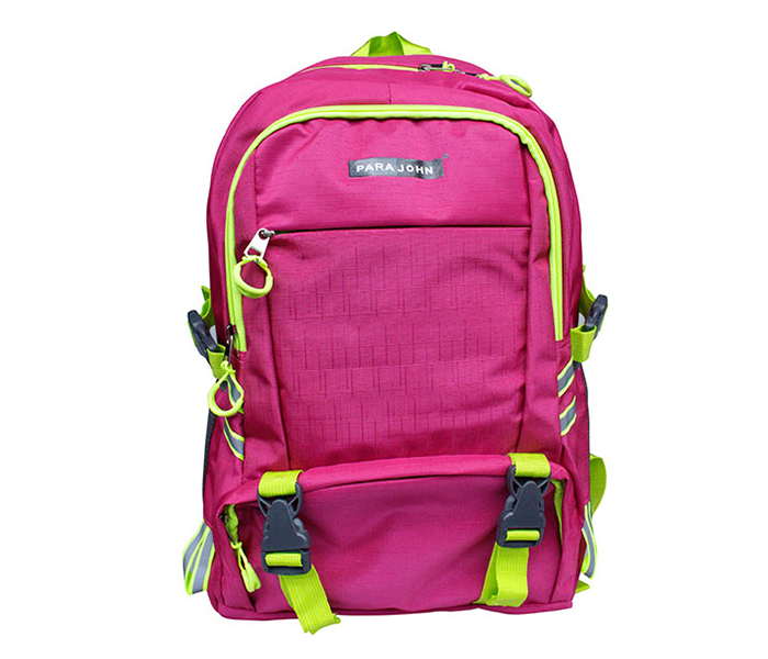 Para John PJBP6542 19-inch School Backpack - Pink & Green - Zoom Image