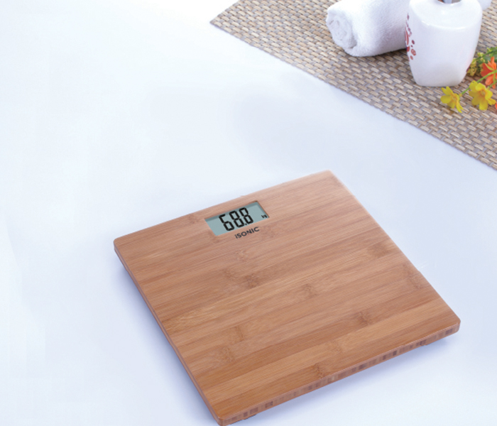 iSonic IPS385 Bamboo Digital Scale - Brown - Zoom Image 1