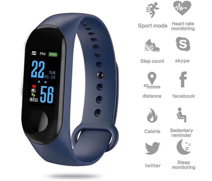 Waterproof Smart Sports Bracelet Fitness Band M6+ Multicolor - Zoom Image 3