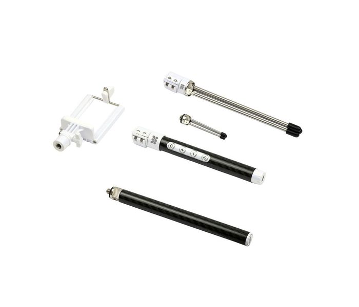 Promate Snapshot Extendable Carbon Fiber Monopod Kit with Wireless Shutter, White - Zoom Image 4