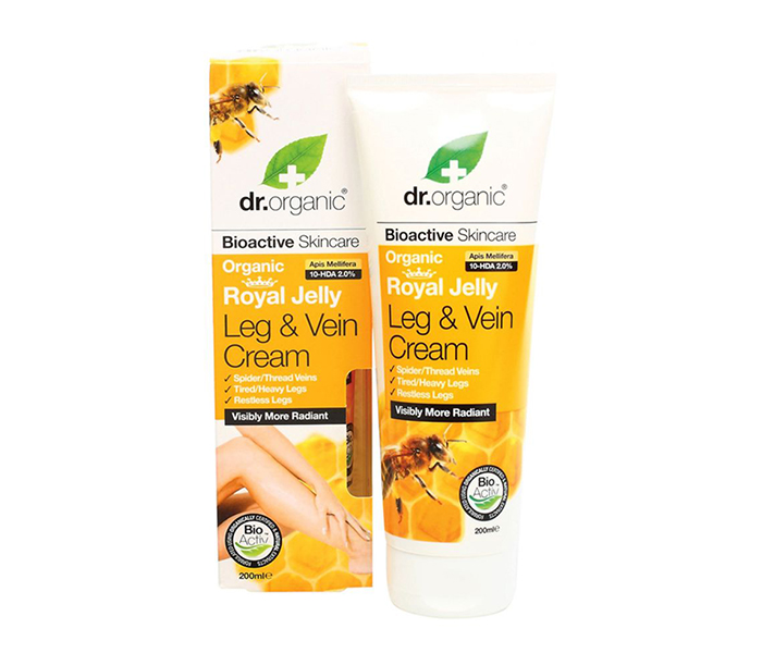 Dr.Organic N13985745A Royal Jelly Leg & Vein Cream - 200ML - Zoom Image