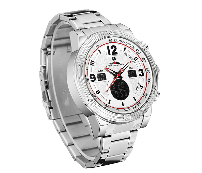 Weide WH-6908MB-2C Analog and LCD Digital Watch Silver and White - Zoom Image 4