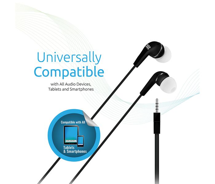 Promate Earmate-UNI1 High Quality Stereo Sound Earphone with Microphone, Black - Zoom Image 5