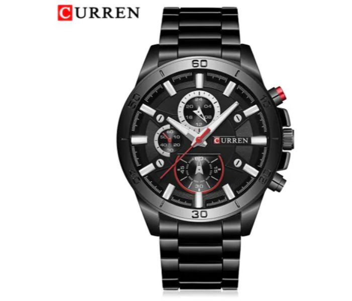 Curren 8275 Analog Business Watch For Men Black - Zoom Image 4