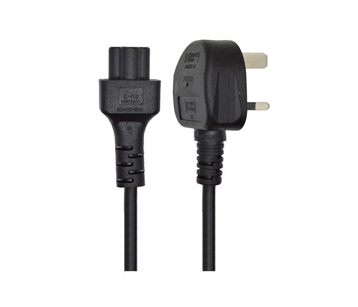 iends IN-CA022 Clover Leaf Design Laptop Power Cable - Black - Zoom Image 1