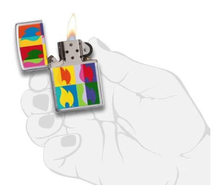 Zippo 29623 Abstract Flame Lighter Multicolor - Zoom Image 1