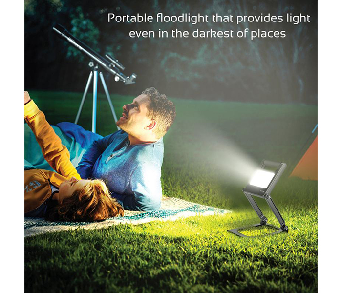 Promate BEACON-2 Super-Bright IP54 Certified Portable LED Flood Light - Black - Zoom Image 4