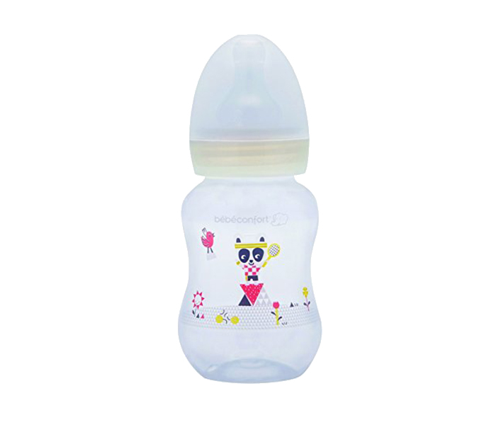 Bebe Confort 3102206200 Polypropylene Traditional Bottle with Teat - 120ml, White - Zoom Image