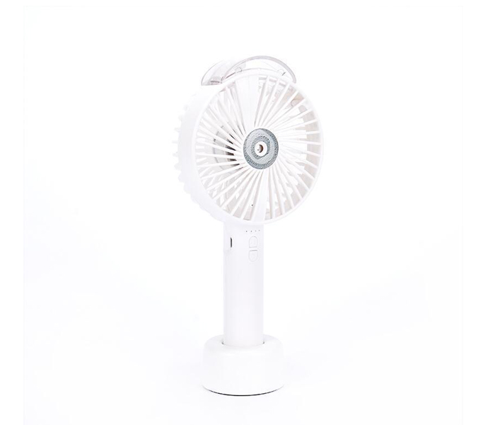 Portable Mini Air Conditioner Rechargeable USB Fan Water Spray - White - Zoom Image 1