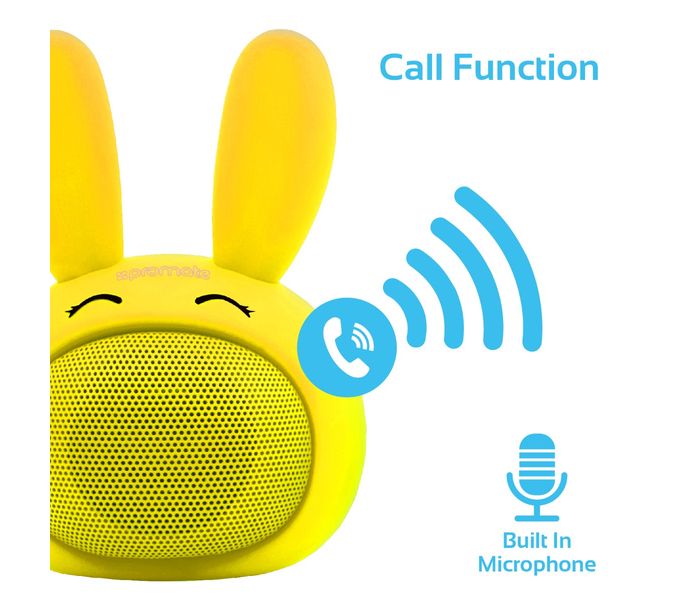 Promate Bunny Mini High Definition Wireless Bunny Speaker - Yellow - Zoom Image 3