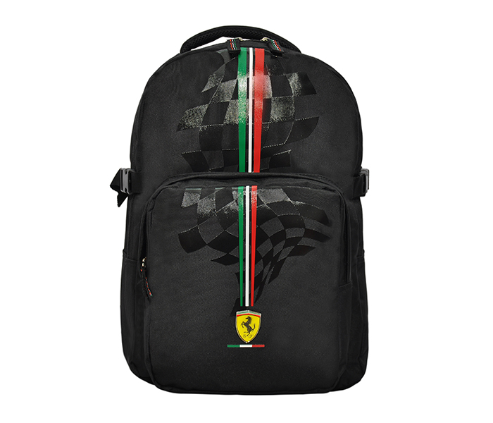 Ferrari SLSH0707 17-inch Silver Horse Backpack - Black - Zoom Image