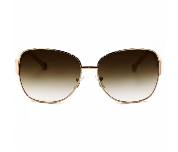 Carolina Herrera SHE02008FE Round Beige Frame & Gradent Brown Mirrored Sunglasses for Women - Zoom Image 1