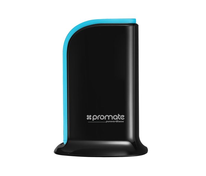 Promate PowerBase 8000mAh Ultra Fast AC Charging Station with 6 USB Ports, Black - Zoom Image 4