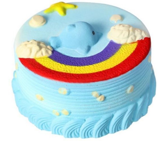  Squishy Rainbow cake stress reliver toy UBS08 Blue - Zoom Image