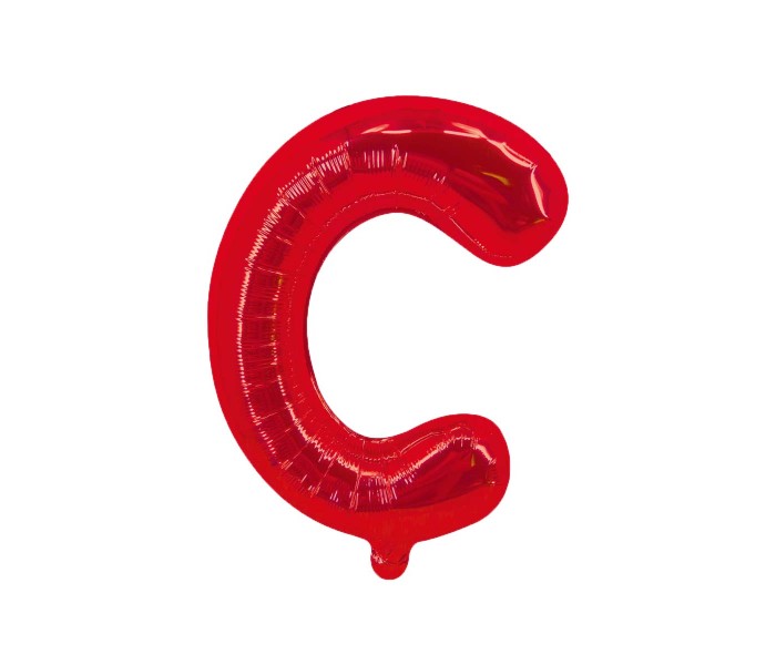 Party Time C-RE-803379 Letter C 16 Inch Foil Balloon Red - Zoom Image