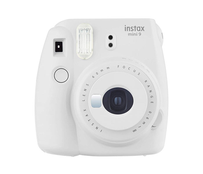 Fujifilm Instax Mini 9 Instant Camera with Leather Bag & 20x Film Sheet - Smoky White - Zoom Image 1