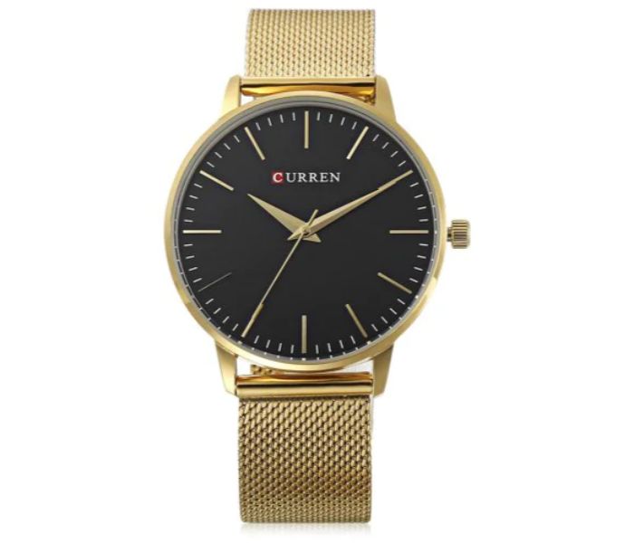 Curren 9021 Stainless Steel Analog Quartz Watch For Women Gold and Black - Zoom Image 2