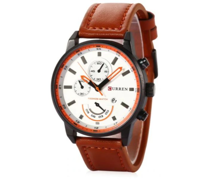 Curren 8217 Casual Quartz Watch For Men White - Zoom Image 1